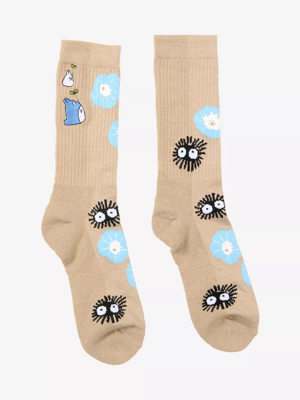 My Neighbor Totoro Men’s Beige Crew Socks